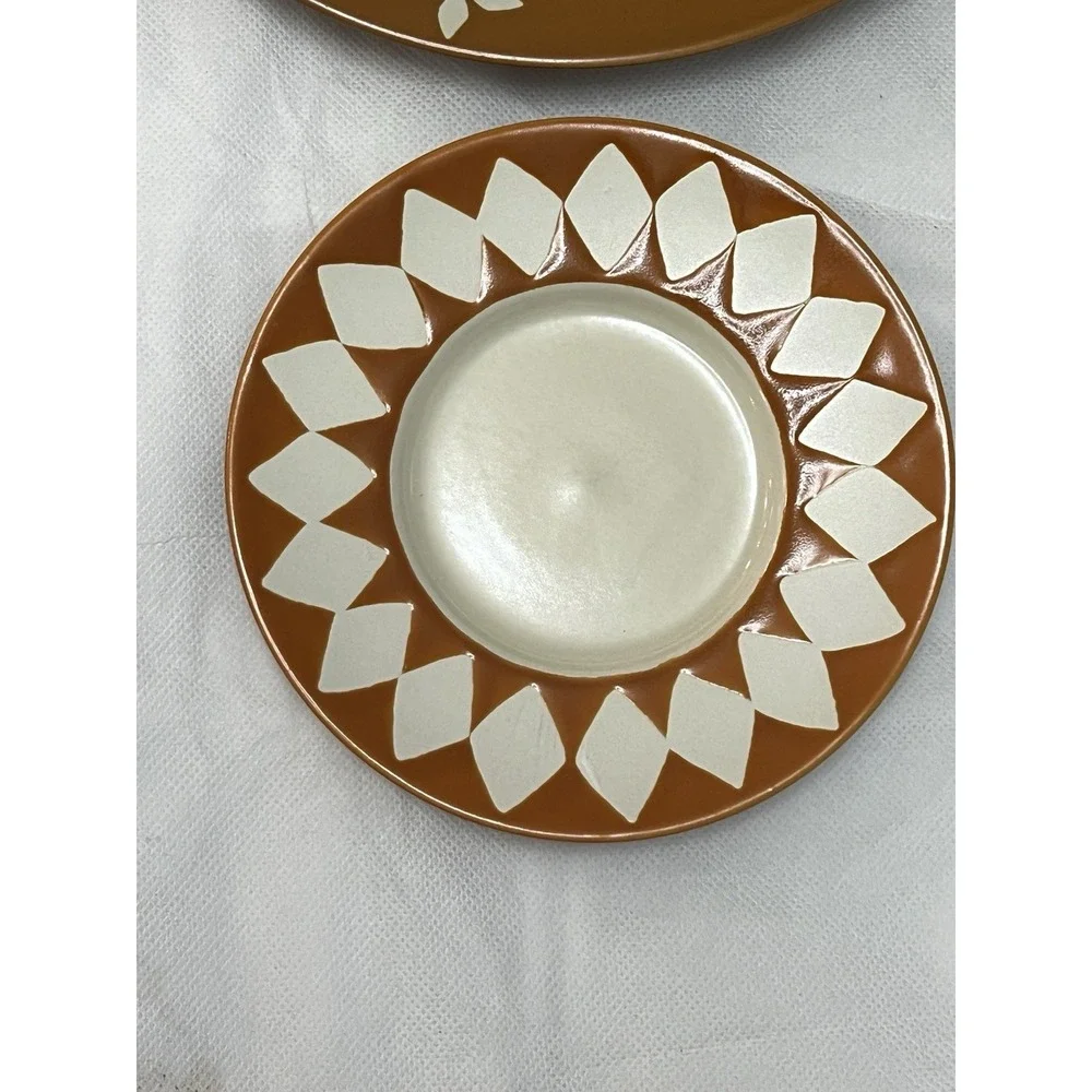 Vtg Pottery Barn Dune Persimmon Dinnerware Set Plates Bowl Mug Saucer MCM Boho